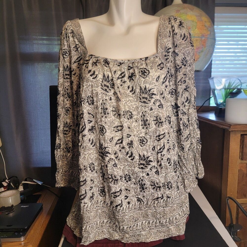 Lucky Brand Womans Blouse Sz Xl